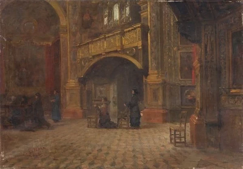 Interno dell'Incoronata, 1880